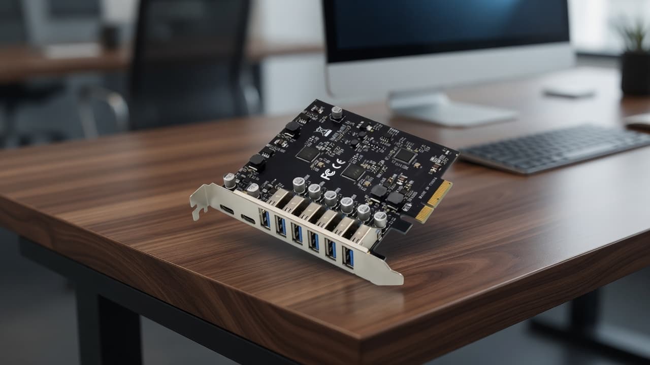 MTS-6USB2C — 6× USB-A + 2× USB-C en escritorio