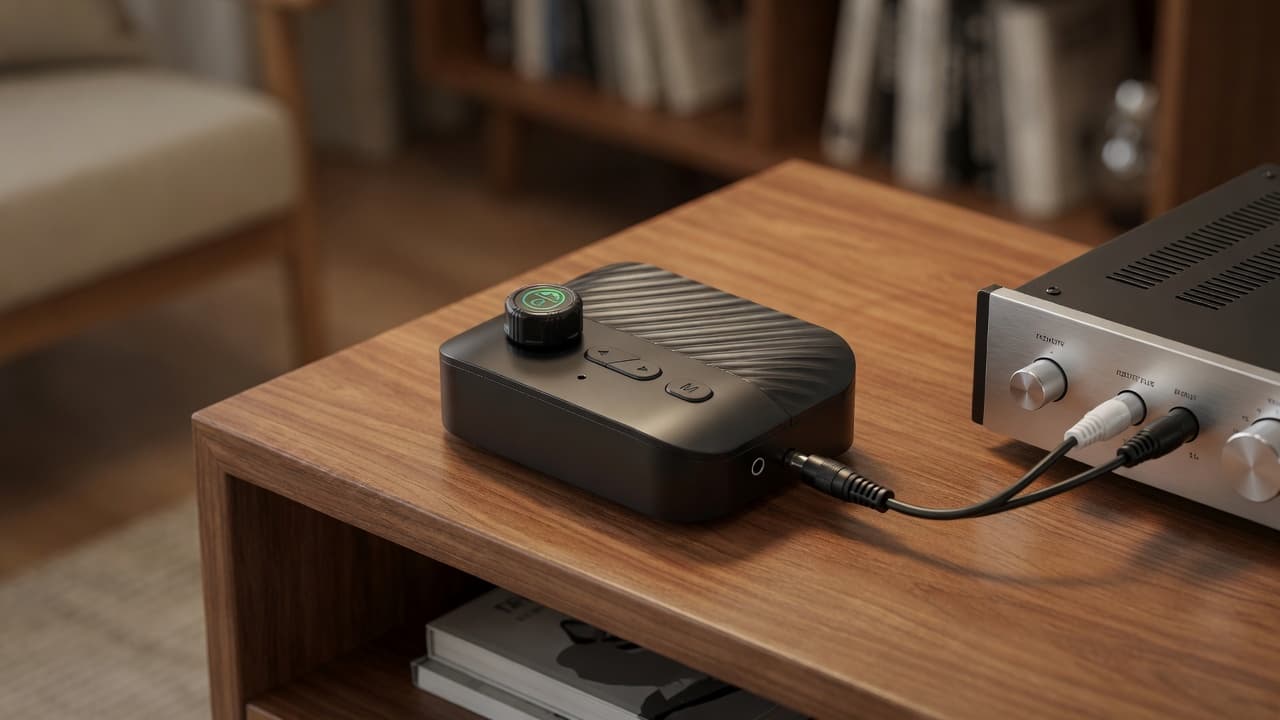 MTS-BTSWITCHPRO en living — hub audio Bluetooth PRO