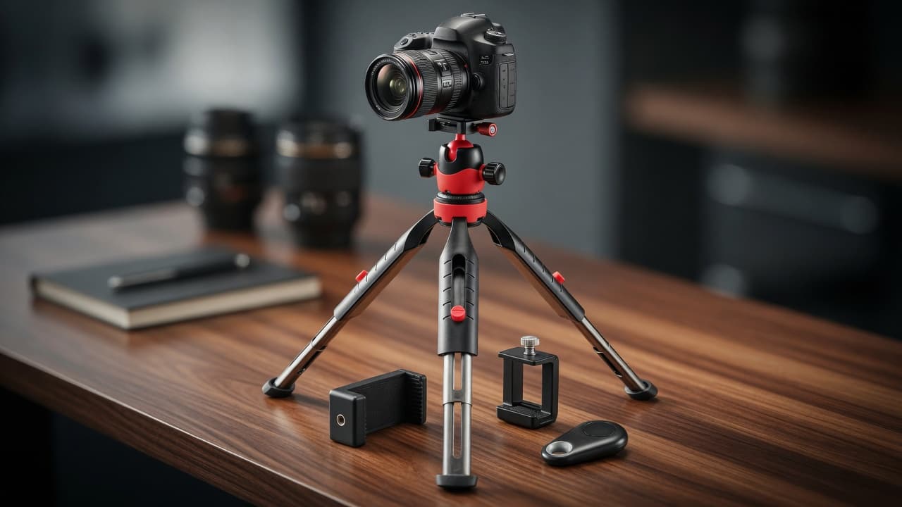 MTS-PIXPOD en escritorio cálido — creator workspace