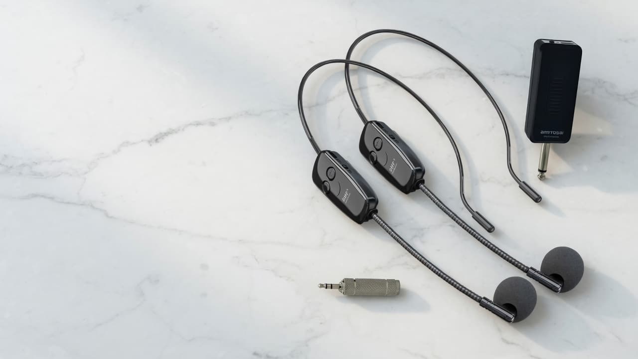MTS-WIMIC35DUO — kit dual vincha listo para clase o evento