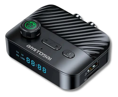 MTS-BTSWITCHPRO — hub audio Bluetooth TX/RX con display AMITOSAI (producto solo)