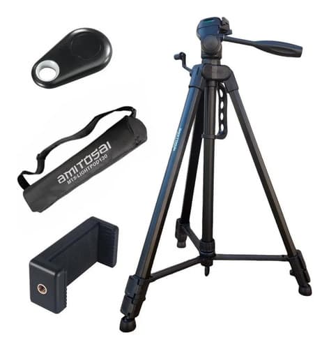 MTS-LIGHTPOD130 kit: trípode liviano 130 cm, bolso, clamp y disparador Bluetooth