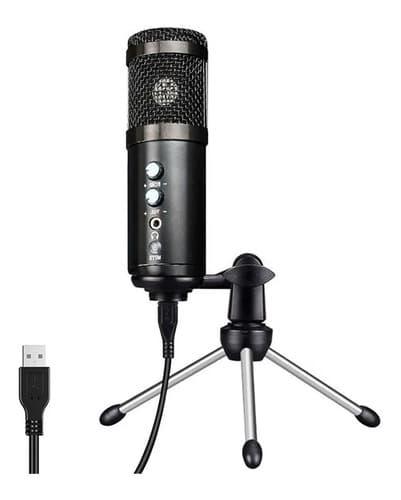 MTS-ROYALVOICE — micrófono condensador USB AMITOSAI en trípode metálico (producto solo)