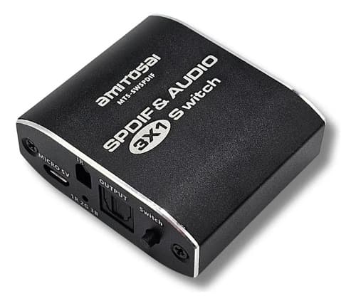 MTS-SWSPDIF — switch SPDIF 3x1 carcasa metálica (producto solo)