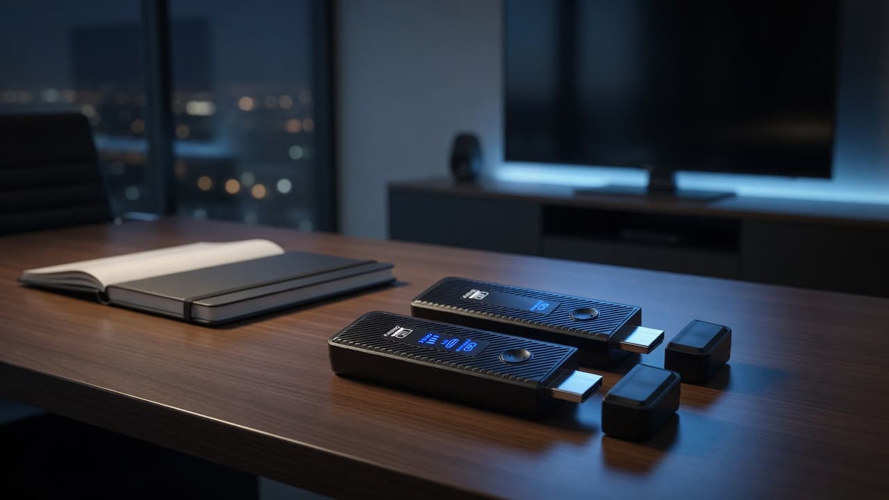 MTS-CASTER Negro — sala de reuniones con TV al fondo