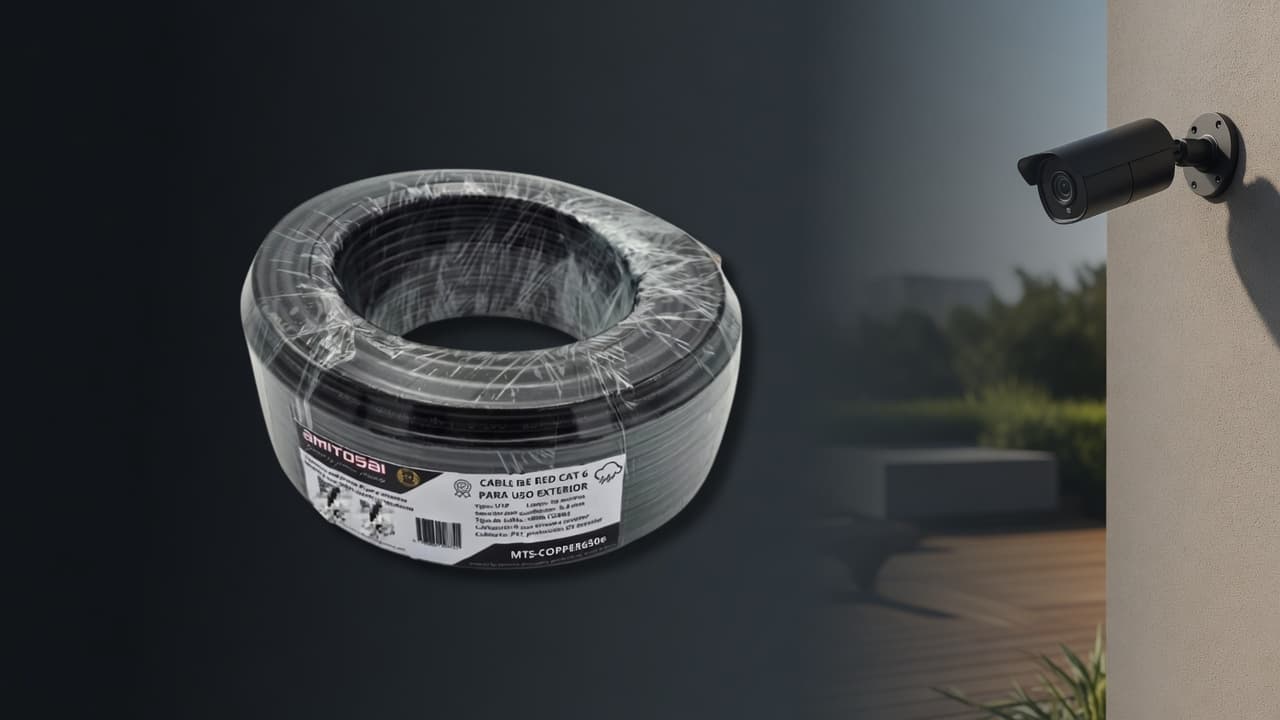 MTS-COPPER650E — Cat 6 exterior 50 m cobre para cámara / patio