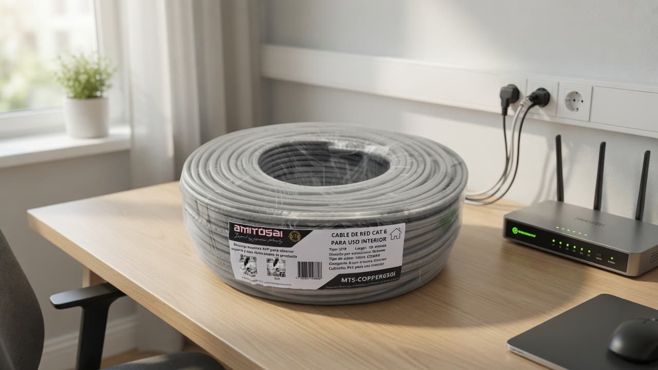 MTS-COPPER650I — Cat 6 interior 50 m para hogar y oficina chica