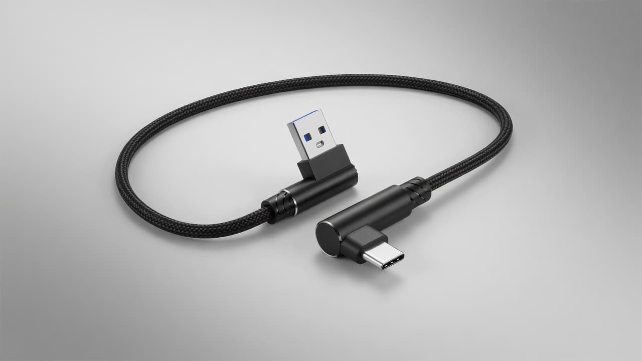 MTS-ELBOW200 — cable codo en mesa de luz / uso diario