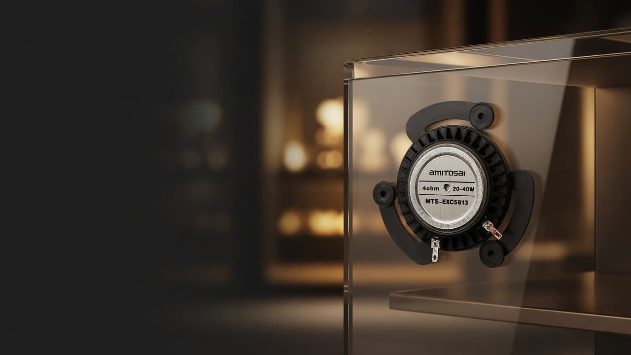 MTS-EXC5813 montado en panel — audio oculto de diseño
