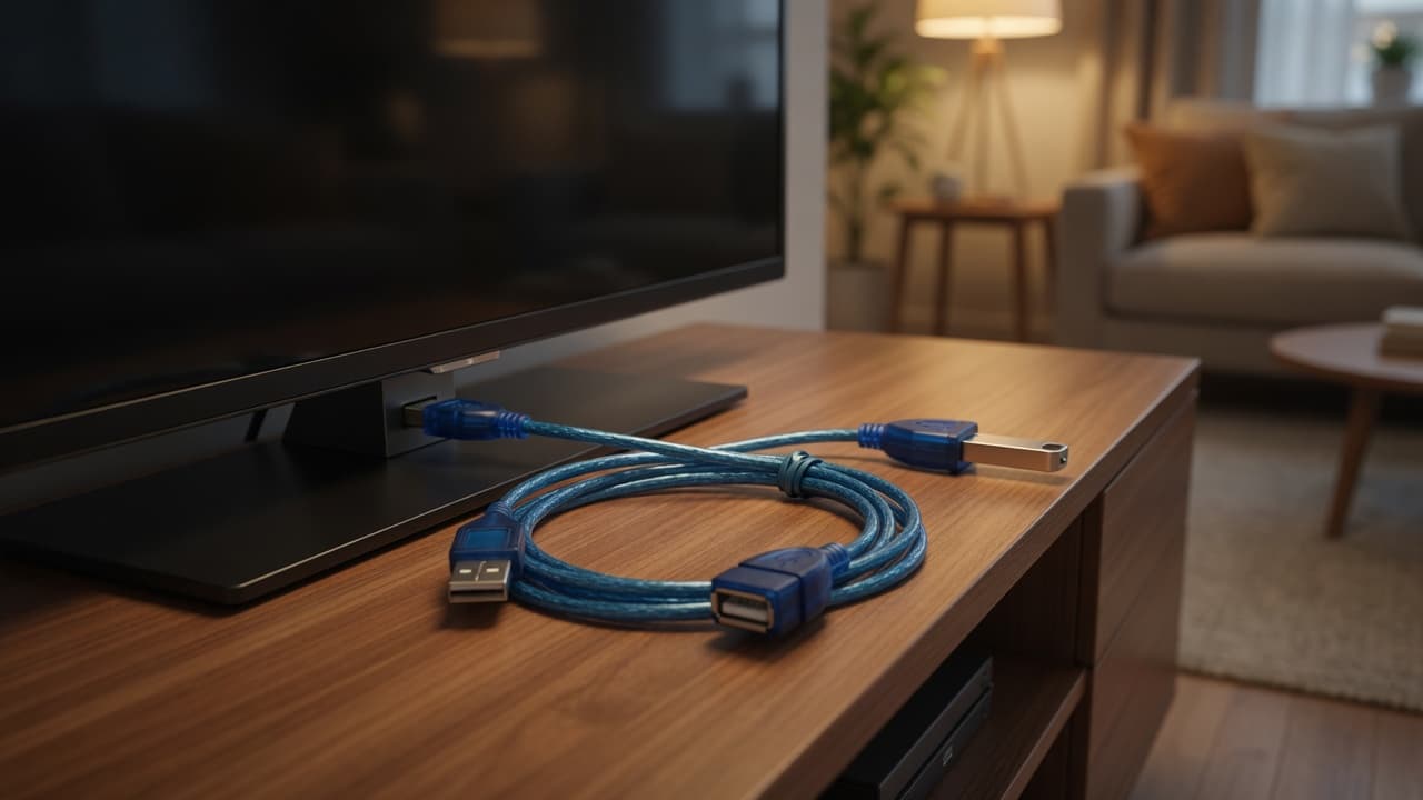 MTS-EXTUSB300 — living: USB a distancia del rack y el TV
