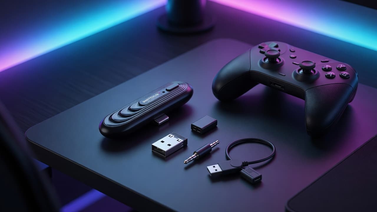 MTS-FREEPLAY2 — transmisor BT en escritorio gamer