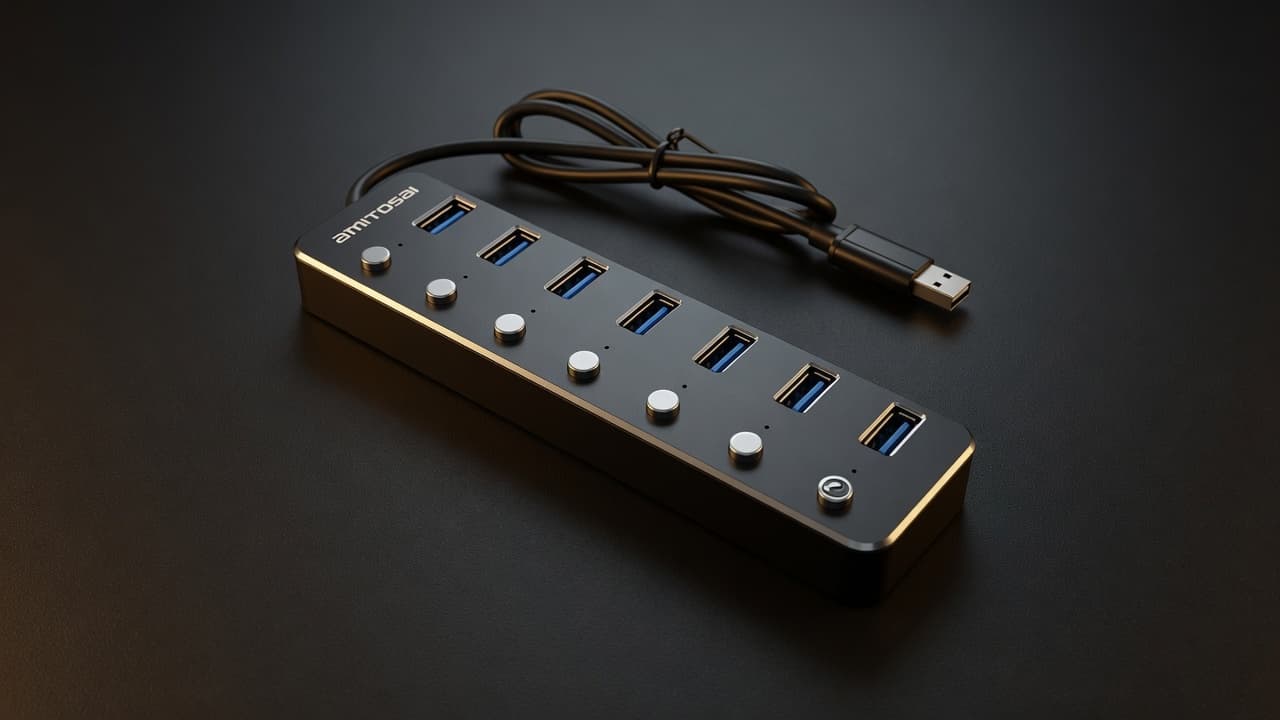 MTS-HUB3X7 — hub USB 3.0 premium con switch