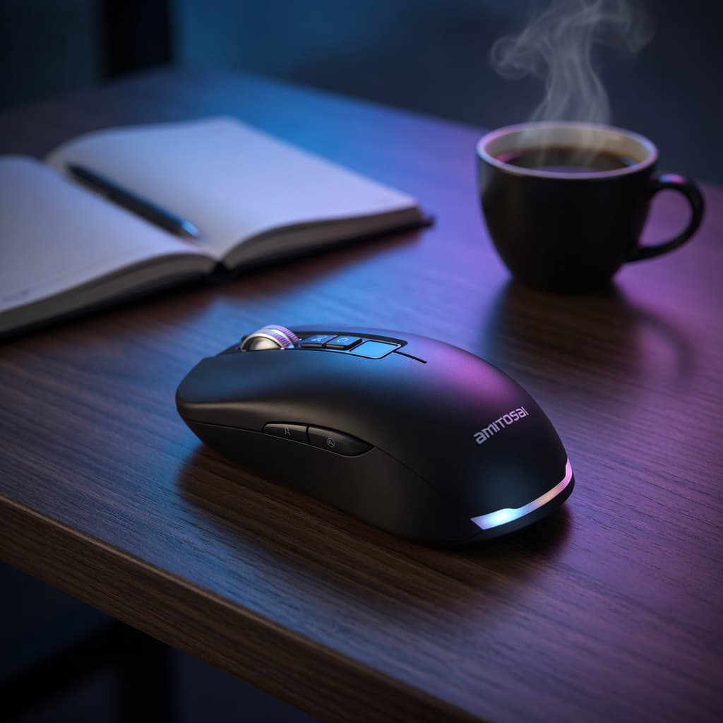 MTS-IASSISTANT Negro — productividad nocturna con RGB sutil