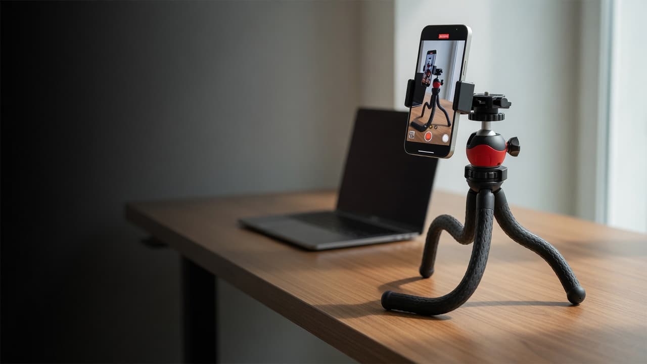 MTS-KINGPOD en escritorio con celular — reels y video llamadas