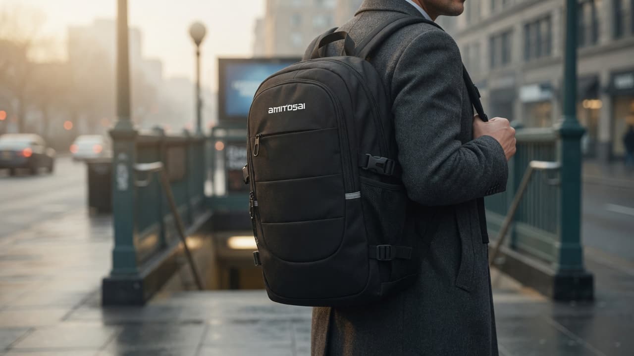 MTS-LICATA en trayecto urbano — mochila en la espalda