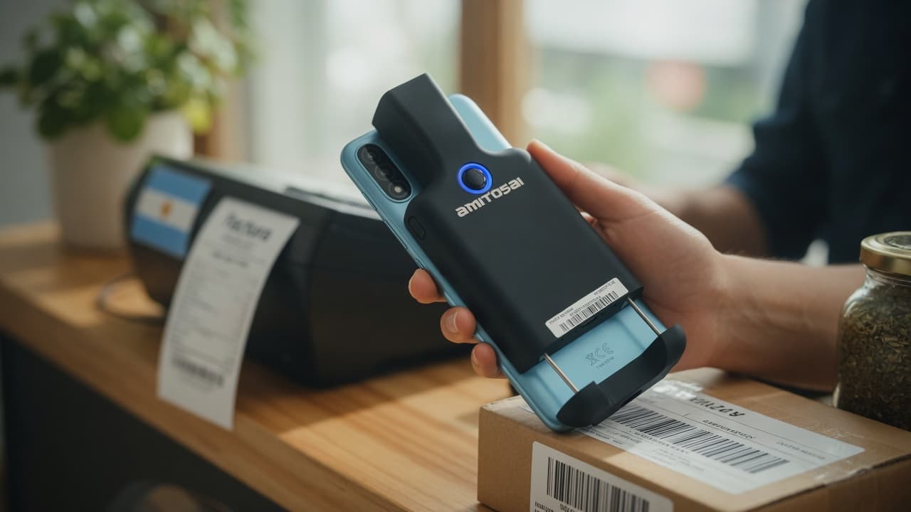 MTS-MOBSCAN en mostrador — escaneo móvil con el celular