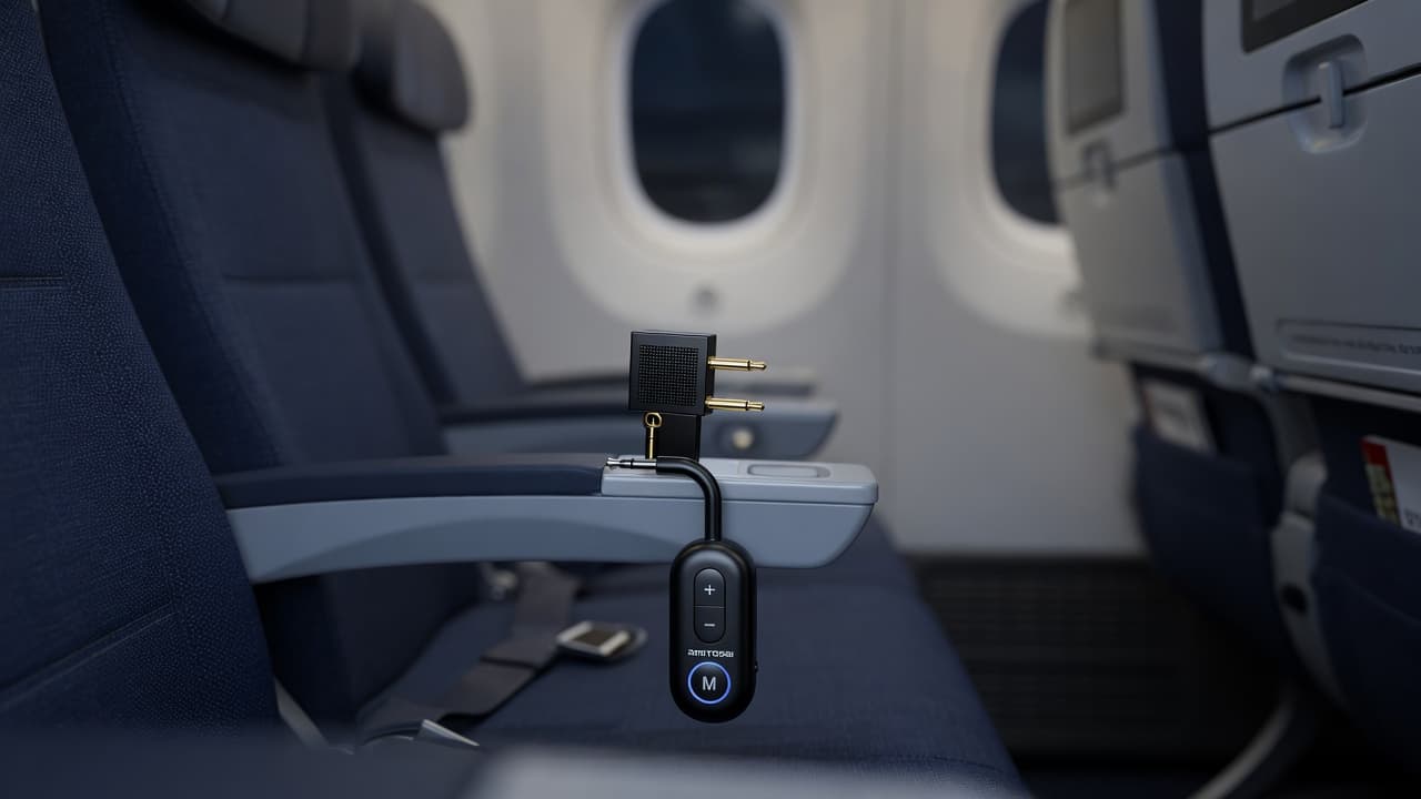 MTS-MUSICFLY en viaje — adaptador avión y Bluetooth