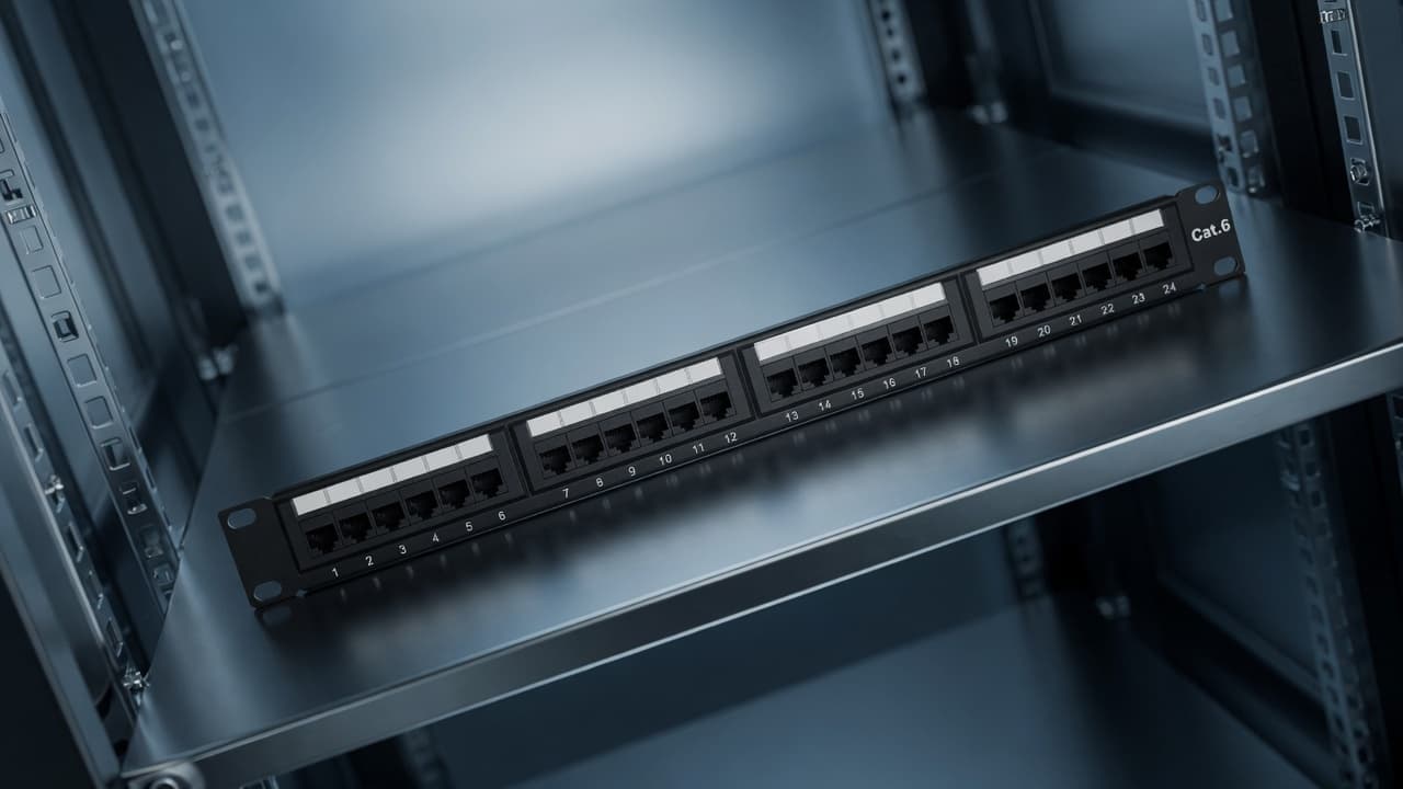 MTS-PATCH246 patch panel Cat.6 en contexto de rack / cableado