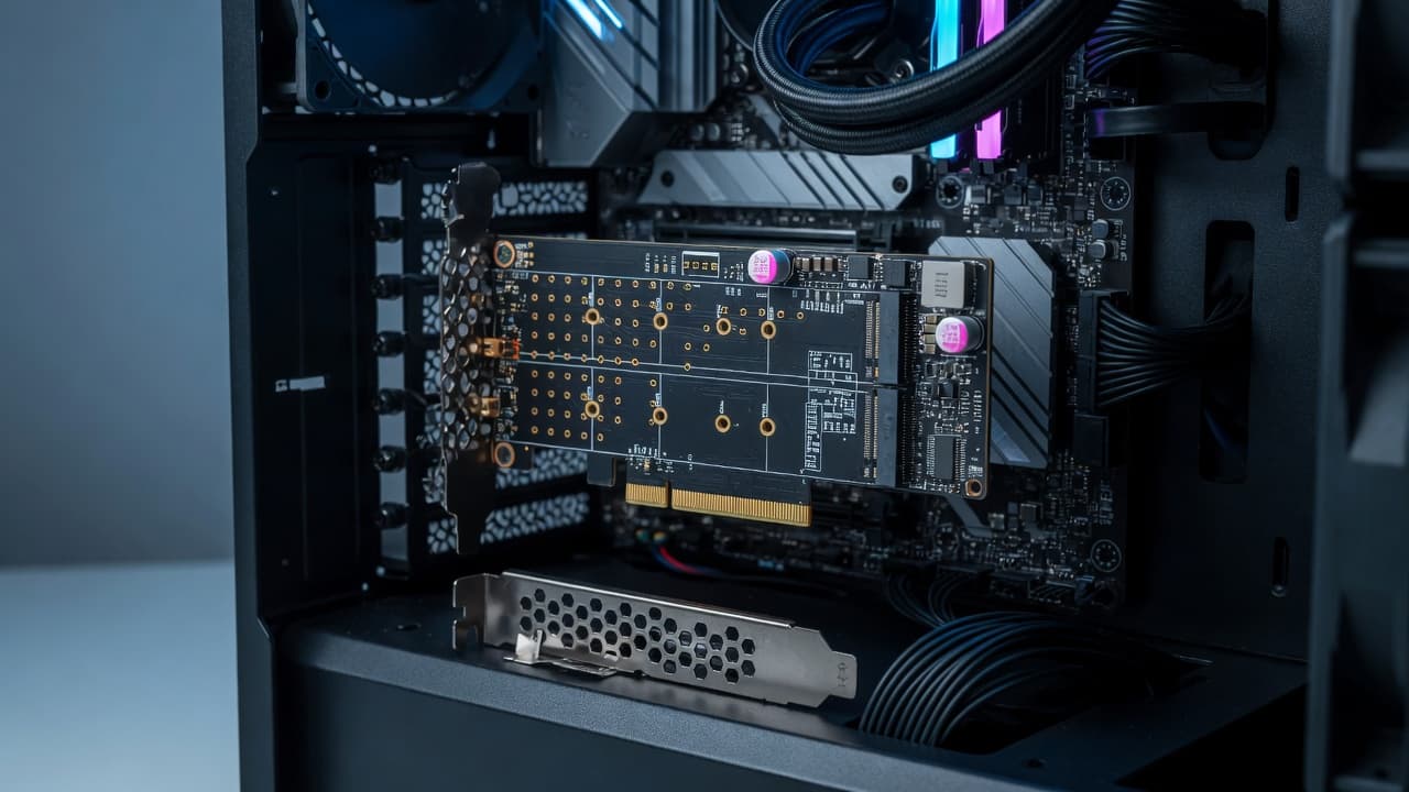 MTS-PCIE82NVME — dual NVMe en workstation