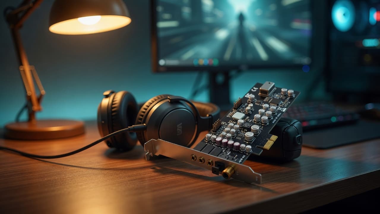MTS-PCIEPROSOUND71 — equipo gamer/creador con headset