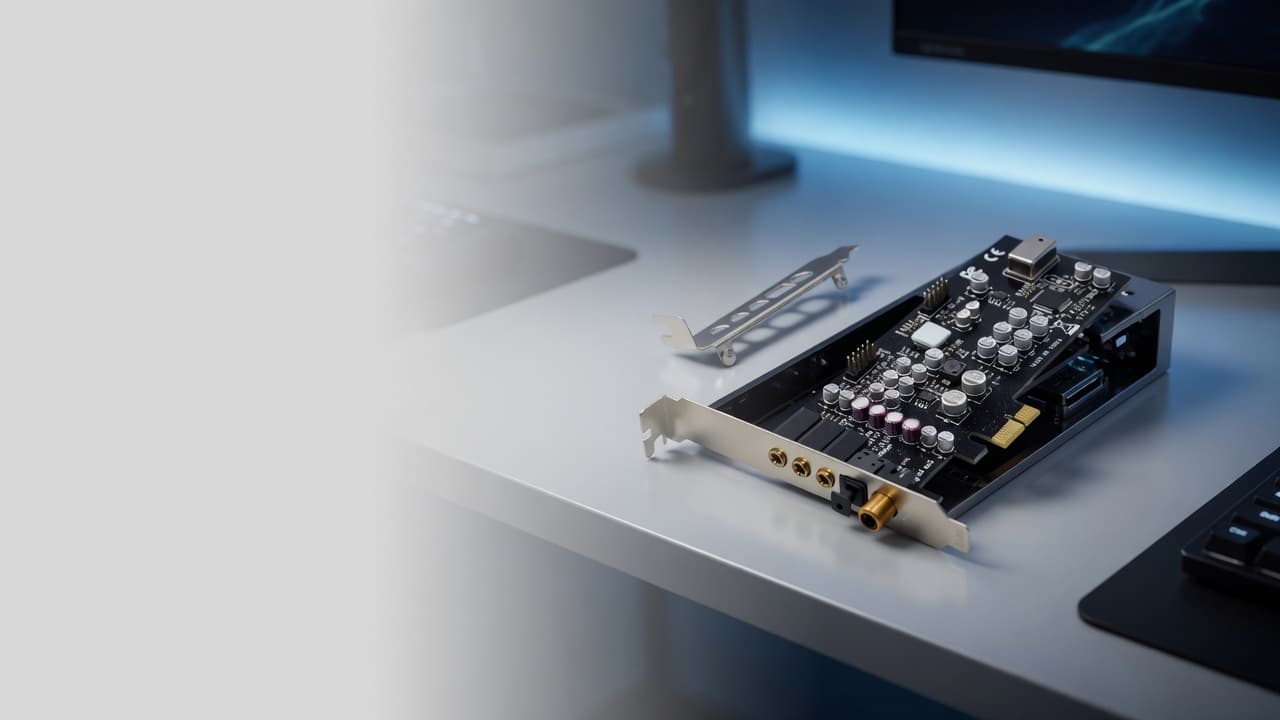 MTS-PCIEPROSOUND71 en escritorio SFF — 3 jacks + bracket low-profile