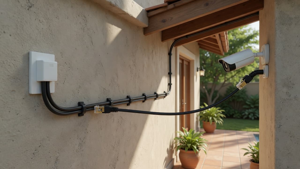 MTS-POUT620 — patch Cat 6 exterior 20 m para cámaras y patio