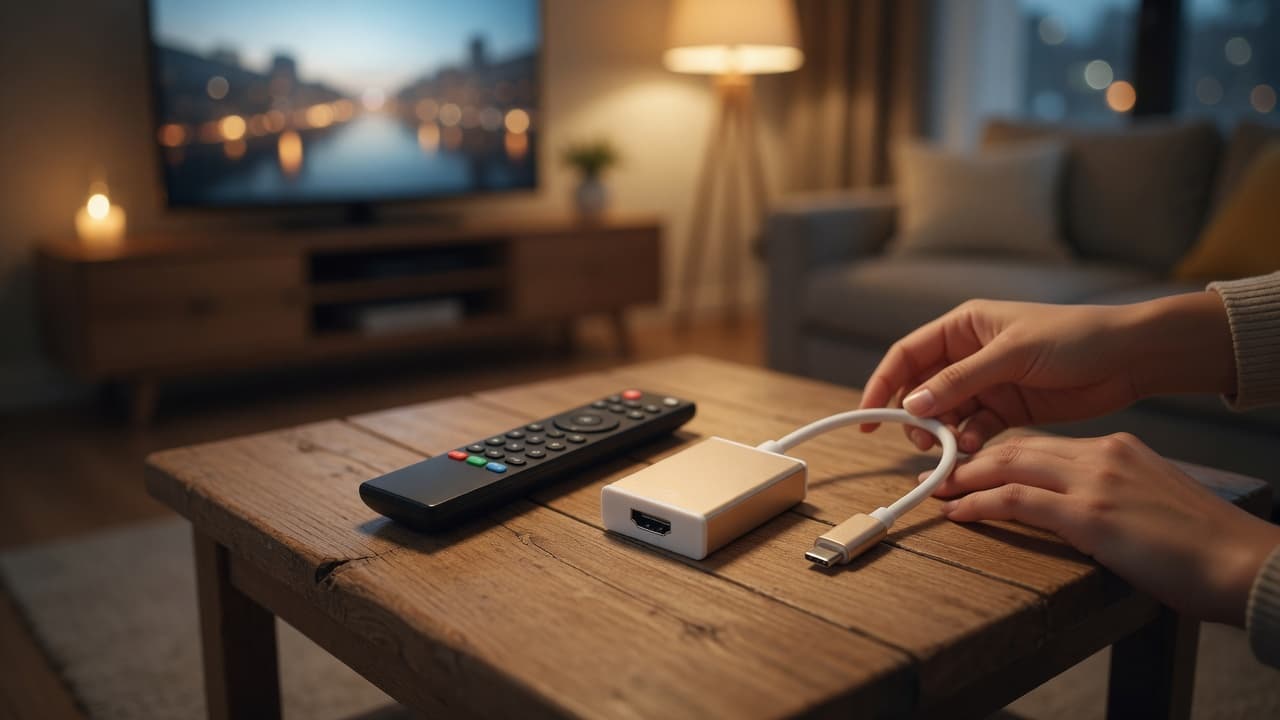 MTS-USBCHDMI en living — de la notebook al TV
