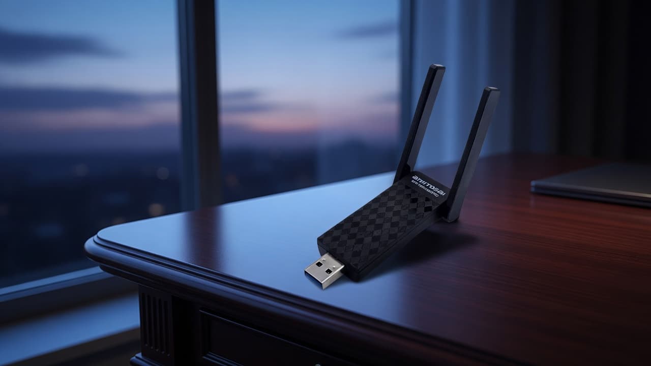 MTS-WIFI1800PRO — señal estable con antenas externas en el escritorio