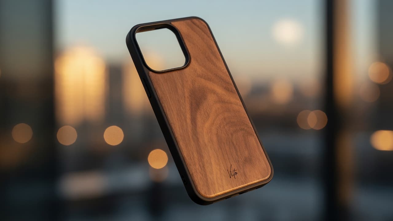 VITO-MOTOE40 walnut — look urbano al atardecer