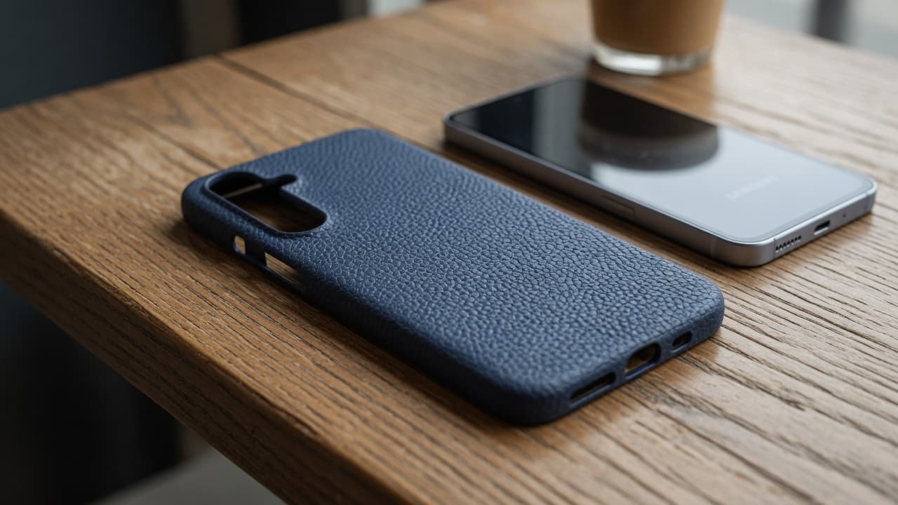 VITO-SAM-A35 Midnight Blue — funda cuero natural en el día a día