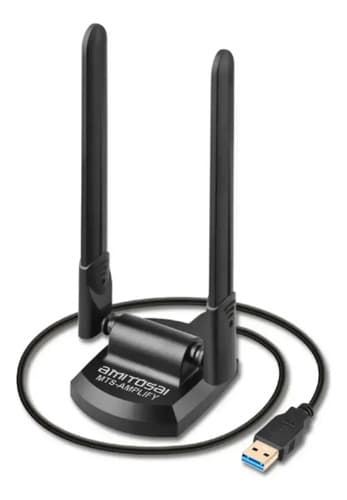 MTS-AMPLIFY — adaptador USB Wi-Fi 6E 5400 Mbps doble antena AMITOSAI (producto solo)