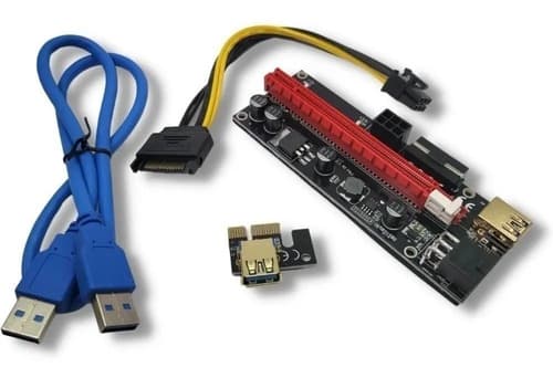 MTS-BTCMINERBLACK — kit riser PCIe x1 a x16 BLACK AMITOSAI (producto solo)