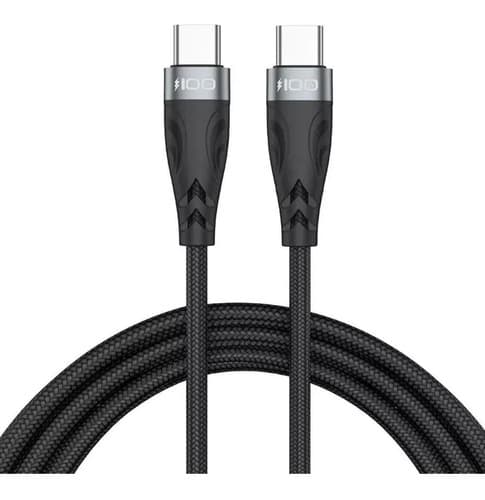 MTS-CCPD100W1 — cable USB-C a USB-C 100W mallado negro 1 m (producto solo)