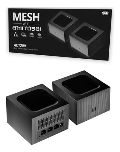 MTS-CLOUD2 — pack mesh AC1200 de 2 nodos + caja AMITOSAI