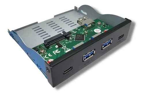 MTS-DESK325USB31AC — panel frontal USB 3.5" con 2 USB-A y 2 USB-C, producto solo