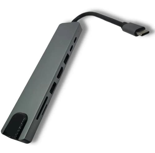 Docking Station USB-C 8 en 1 Red HDMI SD PD AMITOSAI MTS-DOCK81
