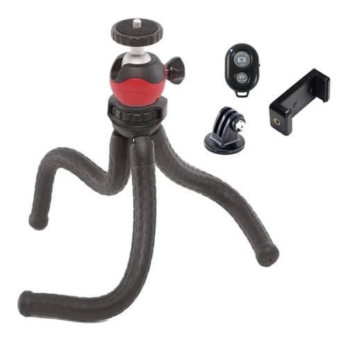 MTS-KINGPOD kit: trípode flexible, clamp, adaptador y remoto Bluetooth