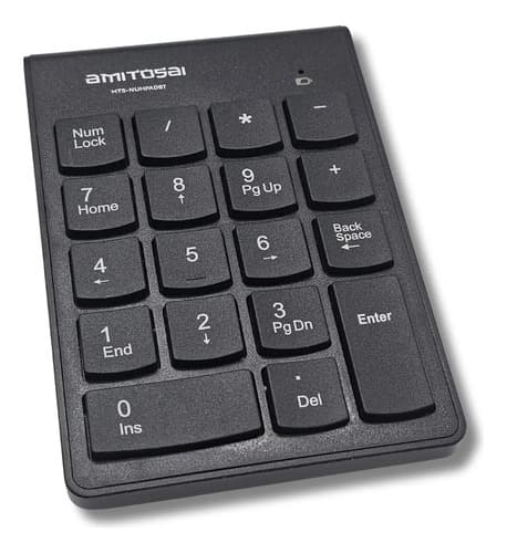 MTS-NUMPADBT — teclado numérico Bluetooth negro AMITOSAI (producto solo)