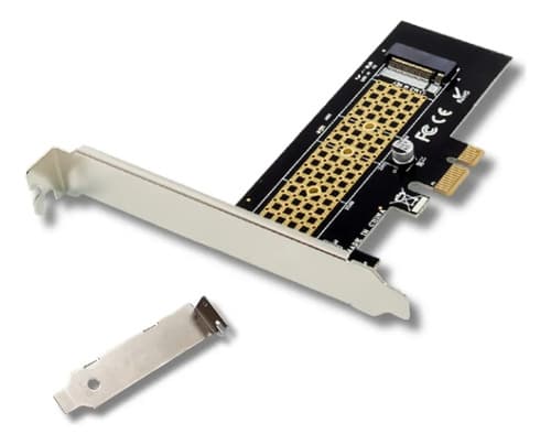 MTS-PCIE1NVME — adaptador PCIe x1 a 1× M.2 NVMe AMITOSAI con brackets (producto solo)