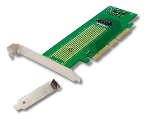 MTS-PCIE4816NVMEBR — placa PCIe a M.2 NVMe con brackets full y low profile AMITOSAI (producto solo)