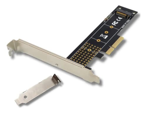 MTS-PCIE4NVMEBR — adaptador PCIe x4 NVMe con brackets full y low profile (producto solo)