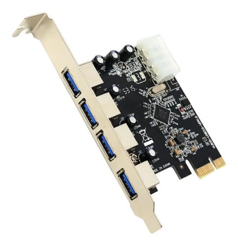 MTS-PCIE4USB3 — placa PCIe 4 puertos USB 3.0 con conector Molex (producto solo)