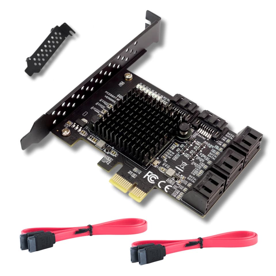 MTS-PCIE8SATA9215 — producto solo — 8 puertos PCB negra doble chipset