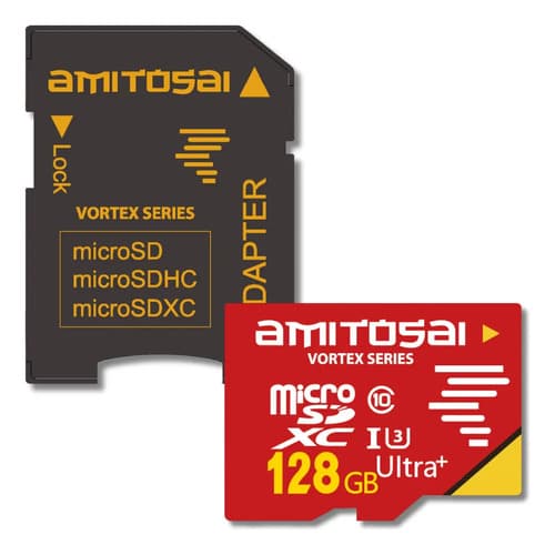 MTS-ROCKET128GB — microSD XC 128GB Ultra+ U3 y adaptador SD (producto solo)