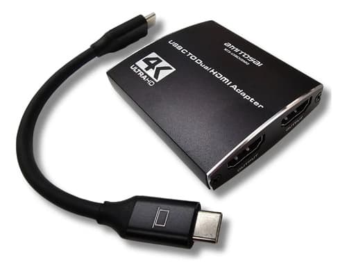 MTS-USBCHDMI2 — adaptador USB-C a 2× HDMI 4K (producto solo)