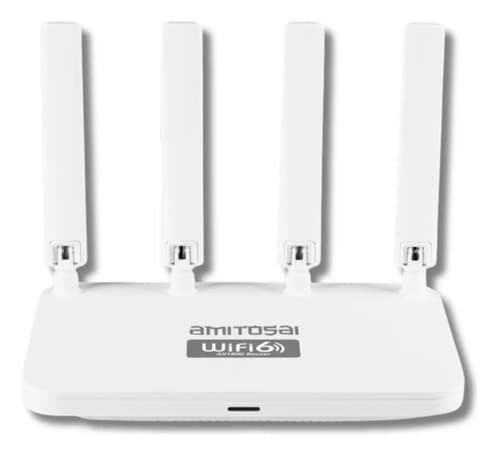 MTS-WALLBREAKER — router WiFi 6 AX1800 blanco con 4 antenas externas