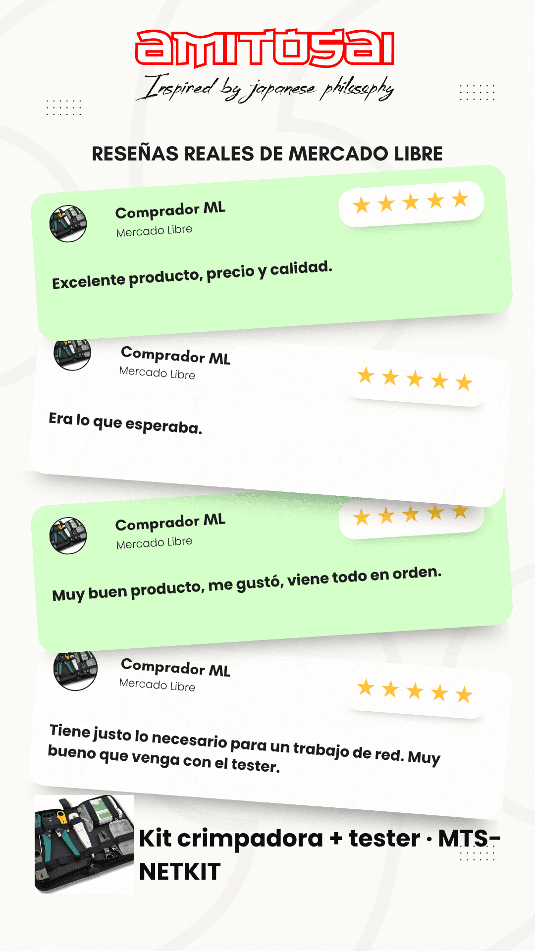 Opiniones de clientes sobre Kit de herramientas para redes AMITOSAI MTS-NETKIT